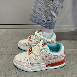 <span class=keywords><strong>Sneakers</strong></span> Retrò da Donna <span class=keywords><strong>con</strong></span> Suola Spessa e Decorazione a <span class=keywords><strong>Stella</strong></span>, Calzature Sportive Quotidiane Alla Moda per Studentesse, Disponibili all'Estero - Product Image 5