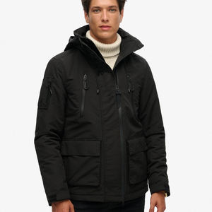 Vestes d'hiver pour hommes, tissées, résistantes à l'eau, décontractées, coupe-vent, respirantes, à capuche, entièrement zippées, imperméables, en spandex/polyester - Product Image 1