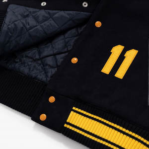 Premium PU Leather Stand Collar Lettermen Jacket for Men Warm Casual Streetwear Reversible & Breathable <b>Button</b> Front - Product Image 5