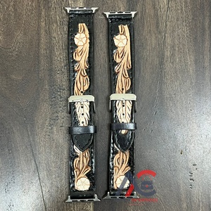 2025 correas de reloj de cuero mecanizadas a mano a granel más vendidas Pin de liberación rápida correas de reloj de repuesto de cuero de vaca hechas a mano - Product Image 1