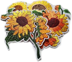 Parche de girasol para planchar, 10 piezas de parches bordados, parches de apliques de colores mezclados para ropa, chaquetas, mochilas, Vaqueros - Product Image 1