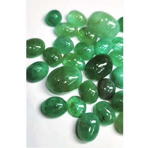 34 piezas de Esmeralda zambiana natural 10mm a 22mm cabujón redondo ovalado 234 Cts lote Iroc ventas calidad cabina de piedras preciosas - Product Image 4
