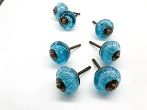 Bouton bleu pour armoires, tiroirs et portes Poignée décorative élégante de couleur unie pour la décoration intérieure Meubles élégants et intérieur - Product Image 4