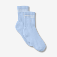 Chaussettes à rayures avec logo en jacquard classique personnalisé pour hommes semelle rembourrée en coton respirant résistant pour des vêtements de sport décontractés