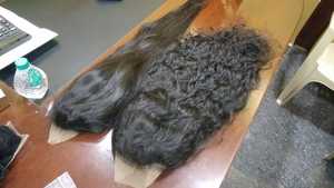 INDIAN SILKY STRAIGHT WAVE HAND TIED VIRGIN HEALTHY END PELO BUNDLES SIN PROCESAR FONDO GRUESO COMPLETO EXTENSIONES DE CABELLO DE CUTÍCULAS COMPLETAS - Product Image 3