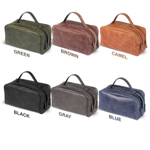 Neceser de maquillaje portátil para hombre personalizado, neceser de polipiel de PVC grabado con láser y logotipo de la empresa, con el logotipo de la marca del artículo - Product Image 6