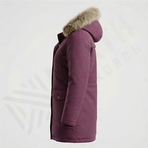 Best Selling <b>Women</b> Winter Season Wear Parka Jacket Coat Mid Length Hooded Fur Collar Comfortable Warm Thermal Outerwear - Product Image 3