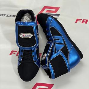 Chaussures de boxe de combat blanches et noires de dernière génération, semelle confortable, maille, logo personnalisé, équipement d'entraînement, chaussures de Muay Thai - Product Image 6