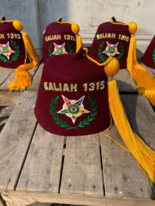 SHRINER FEZ CASE MARRON AVEC TEMPLE NAM BRODÉ À LA MAIN - Product Image 6