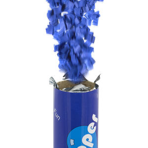 12 tubi blu Confetti Popper effetto scenico multicolore di 30cm per matrimoni feste ed eventi - Product Image 2