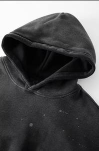 Sudadera con Capucha Extra Grande para Hombre con Logotipo Personalizado, Felpa Francesa, Lisa, de Alta Calidad, Lavada al Ácido, Estilo Vintage - Product Image 3