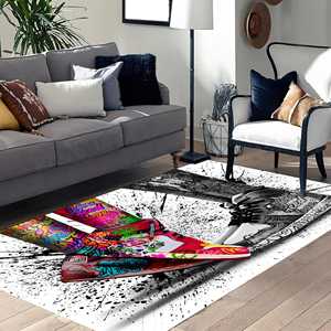 Tapis imprimé Graffiti Shoes Love - Tapis antidérapant, tapis fin non tissé - Product Image 3