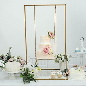 แท่นวางเค้กแบบโบราณทำด้วยมือทำจากโลหะสำหรับงานแต่งงานและปาร์ตี้ของตกแต่งแกนกลางที่ทันสมัยและหรูหราที่สุด - Product Image 1
