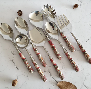 Cubiertos con mango de perlas, Decoración de mesa hecha a mano, juego de cubiertos, cuchara, tenedor, cuchillo, cocina, hogar y boda, vajilla - Product Image 2