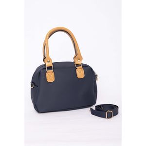 Bolso de mano y hombro con cremallera y múltiples compartimentos, color azul marino, accesorios de ropa - Product Image 2