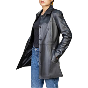 Abrigos de Invierno de Punto Transpirables Personalizables para Mujer, Ropa Exterior Informal con Logotipo Personalizado, Teñido Liso - Product Image 3