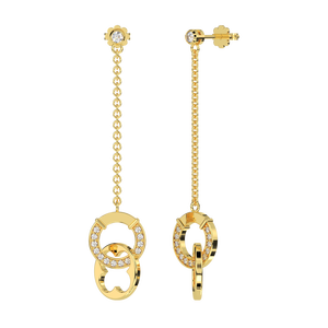 Haute qualité femmes plaqué or 10K or jaune Zircon boucles d'oreilles à la mode bijoux en argent pour la fête - Product Image 6