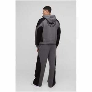 Sweat à capuche en coton biologique 100% pour hommes de haute qualité, épais, surdimensionné, Streetwear, motif solide, broderie perlée - Product Image 6