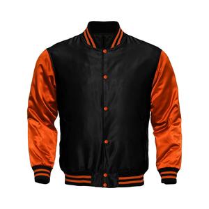 Chaqueta de béisbol de satén Letterman Varsity para hombre, ropa deportiva de invierno con adorno a rayas, decoración bordada, chaqueta Bomber de lona - Product Image 4