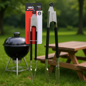 Pinzas para Barbacoa de Acero Inoxidable Cromadas y Negras de 46 cm C04000120, Herramientas para Barbacoa - Product Image 3