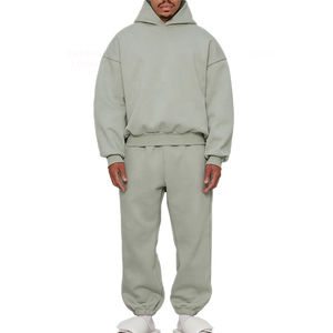 Conjunto Deportivo Unisex de Alta Calidad para Invierno, de Algodón/Felpa, Resistente al Viento, Ecológico, Grueso, Talla Grande, Sudadera con Capucha y Pantalones Jogger Extra Grandes - Product Image 3