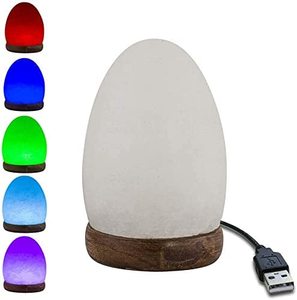 Himalayan White Salt Egg Shape <b>Mini</b> USB <b>Lamps</b>, Himalayan Salt Egg Shape <b>Mini</b> Usb <b>Lamp</b>, Himalayan White Salt Crafted Egg <b>Lamps</b> - Product Image 3