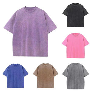 Camiseta Unisex de Algodón Lavado al Ácido, 100% Tejido de Punto, Transpirable, Antibolitas, Antiarrugas, Corte Casual, Manga Regular, con Logotipo - Product Image 1