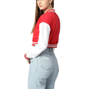 Chaqueta universitaria de lana hecha a medida de alta calidad 2025 para mujer, ropa de calle al por mayor con Material de relleno de algodón - Product Image 2