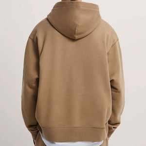 เสื้อฮู้ดดี้ผู้ชายโลโก้แบบกำหนดเอง ผ้าฝ้ายหนานุ่ม ทรงโอเวอร์ไซส์ แบบสวมหัว ไม่มีลาย  ทรงหลวมไหล่ตก เสื้อฮู้ดดี้ผู้ชาย - Product Image 3