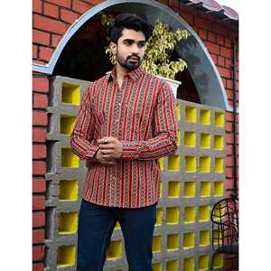 Chemise décontractée pour homme en coton imprimé à manches longues, respirante, en popeline ou tissu Oxford, motif floral ou à pois, offre ODM - Product Image 4