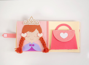 Superventas DIY princesa Dress-Up Montessori juguetes divertido fieltro ocupado libro niño educación temprana regalo educativo niños personalizados - Product Image 3
