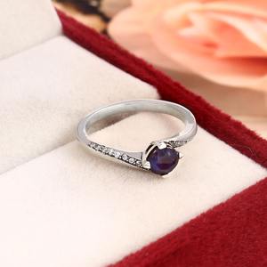 Anillo de compromiso y boda clásico de plata de ley 925 con piedra natural única de cianita de Shama Gems Jewels para hombre, tercera talla - Product Image 1