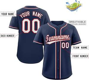 Oem แฟชั่นที่กําหนดเองเสื้อเบสบอลลายขนนกชุดเบสบอลขายส่ง - Product Image 6