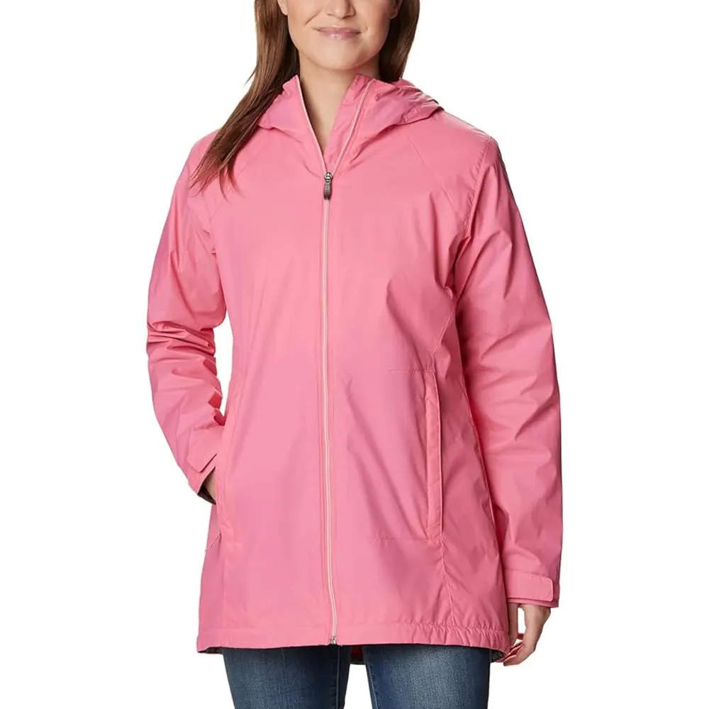 女性ジャケットコート防水トランジション屋外ハイキング服軽量レインコートフード付きジッパー屋外