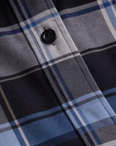 Camisa a Cuadros para Hombre, Manga Larga, Estilo Casual de Franela, Color Azul, Negro y Gris, Fabricante Personalizado, Venta al por Mayor, OEM - Product Image 5