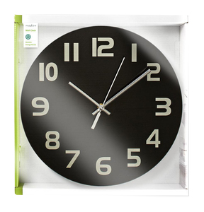 Orologio da parete in vetro nero 30 cm (Nedis CLWA006GL30BK) - Product Image 3