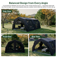 Tente gonflable Coody 17.2 Familia Pro-Black Coody Factory Air Tent, ouverture rapide, grand espace, pour le camping en plein air