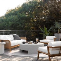 Moderno al aire libre ratán teca sillón sofá para jardín y hoteles Patio o parque muebles de estar