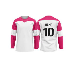 Jersey de hockey sobre hielo de poliéster personalizado para hombres al por mayor con nombre de equipo, sarga sublimada, servicio OEM para jugadores de hockey sobre hielo - Product Image 2