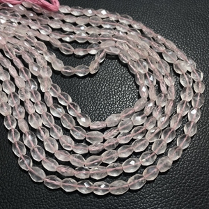 Perles en forme de pépite à facettes en quartz rose perles inégales de pierres précieuses roses naturelles pour la fabrication de bijoux - Product Image 4