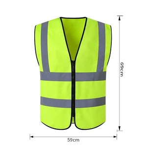 Gilet de travail de construction haute visibilité coloré gilet de sécurité gilet réfléchissant avec bandes réfléchissantes - Product Image 2
