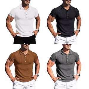 T-shirt Slim Fit de haute qualité pour hommes pour l'entraînement et les vêtements décontractés/Stock. - Product Image 4