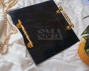 ถาดหินอ่อนตกแต่งโต๊ะกาแฟในห้องครัวห้องน้ำถาดตกแต่งโลโก้แบบทันสมัย - Product Image 1