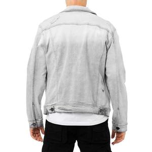 Chaqueta de mezclilla clásica desgastada al por mayor personalizada para hombre Chaqueta de abrigo de mezclilla rasgada para hombre - Product Image 2