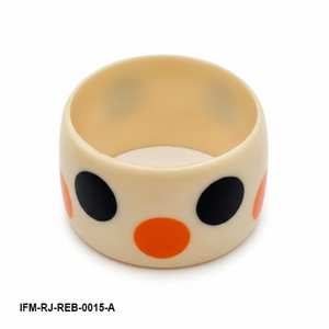 Brazalete de Resina Geométrico Cuadrado Único, Brazalete Artesanal de Dos Tonos, Joyería Artesanal Prime Quaintrelle, Regalo para Ella - Product Image 2