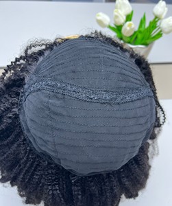 Wholesale Raw Unprocessed Indian Hair Invisible Hairline 4B 4C Afro Kinky Coily 250% Density Drawstring Ponytail 3 in 1 <strong>Half</strong> <strong>Wig</strong> - Product Image 4