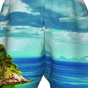 Short de ville en coton pour hommes taille adulte personnalisé nouveau style solide imprimé par sublimation avec fermeture à la taille élastique - Product Image 5