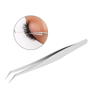 Pinzas de pestañas de acero inoxidable, pinzas de extensión de pestañas de acero inoxidable de precisión maestra para aplicaciones de pestañas exquisitas - Product Image 4