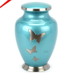 Unique Design Green and Golden Color Tree Design <b>Keepsake</b> Cremation Urn for Human <b>Ashes</b> - Product Image 2