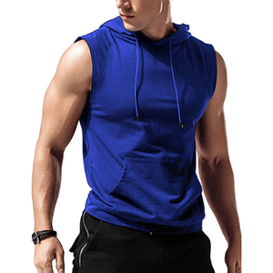 Sudadera Deportiva Personalizada de Moda para Hombre, sin Mangas, con Capucha, Ajustada, para Fitness - Product Image 1